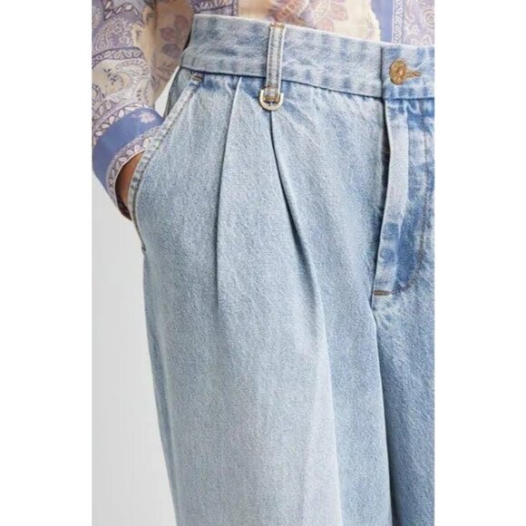Zimmermann Wide Leg blue Jeans size 2/ US 8 - Picture 3 of 16